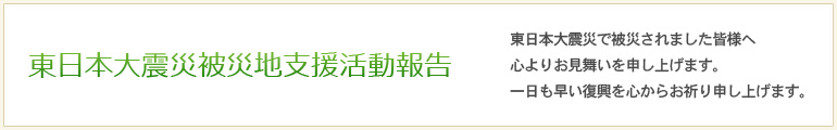 東日本大震災被災地支援活動報告